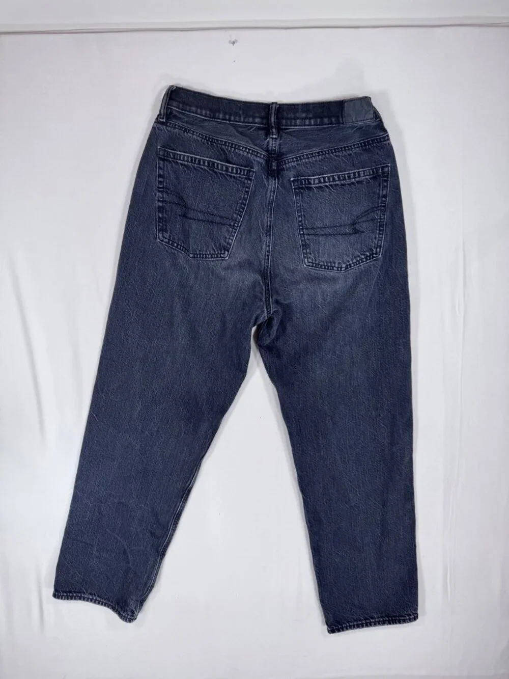 American Eagle Jeans 90s Boyfriend Black Size 8 High Rise Relaxed Retro Grunge
